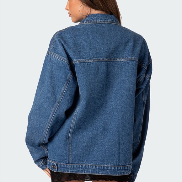 Edikted Deep Blue Jean Jacket - Picture 4 of 4